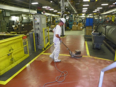 Epoxy Floor Sanding For Recoating Example